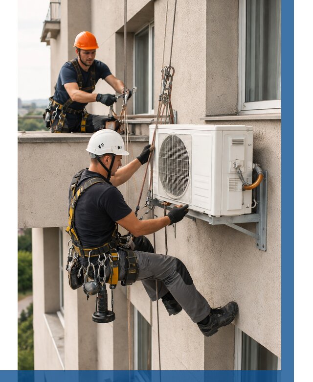 Монтаж внешнего блока кондиционера в Одинцове от 6731 р. | ВЫСОТНИК-Днц