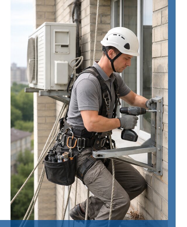 Установка кронштейнов кондиционера в Одинцове от 3625 р. | ВЫСОТНИК-Днц