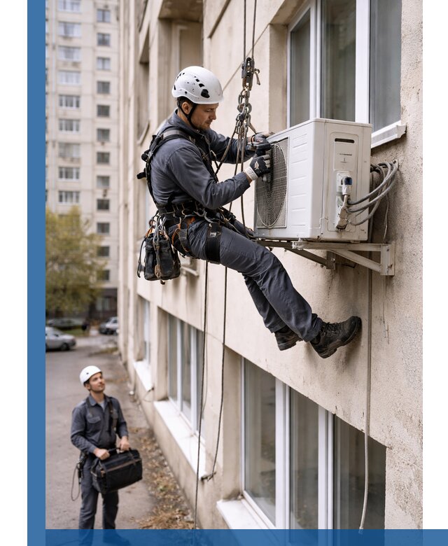 Демонтаж внешнего блока кондиционера в Одинцове профессионально