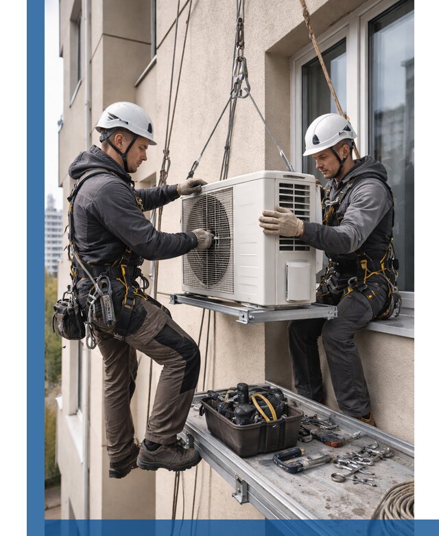 Перенос внешнего блока кондиционера в Одинцове с монтажом и крепежом