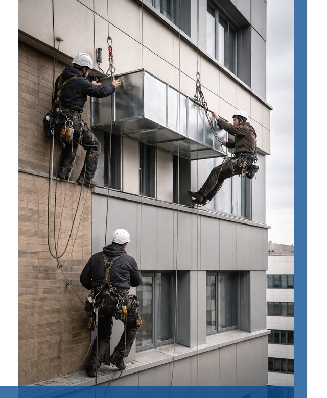 Монтаж воздуховодов на фасаде в Одинцове от 1553 р. | ВЫСОТНИК-Днц