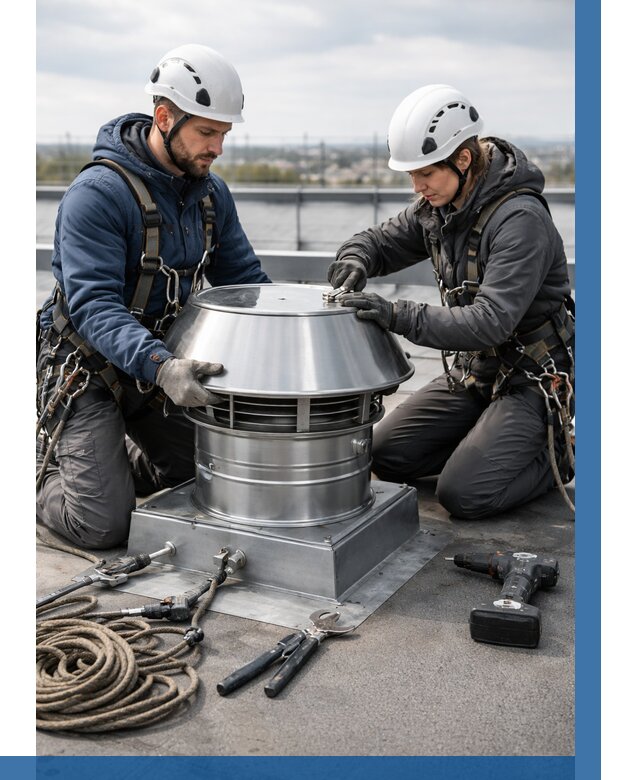 Установка дефлекторов на кровле в Одинцове от 4660 р. | ВЫСОТНИК-Днц