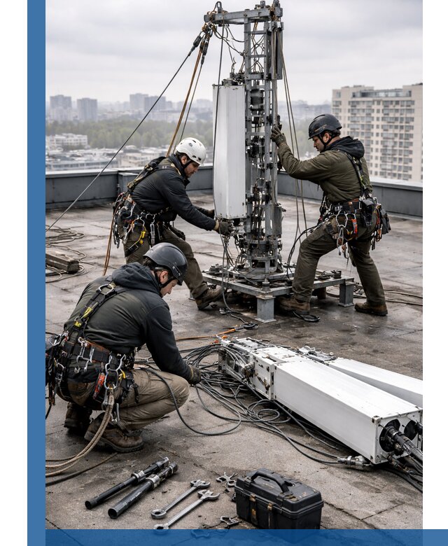 Демонтаж антенн на крыше зданий в Одинцове с гарантией