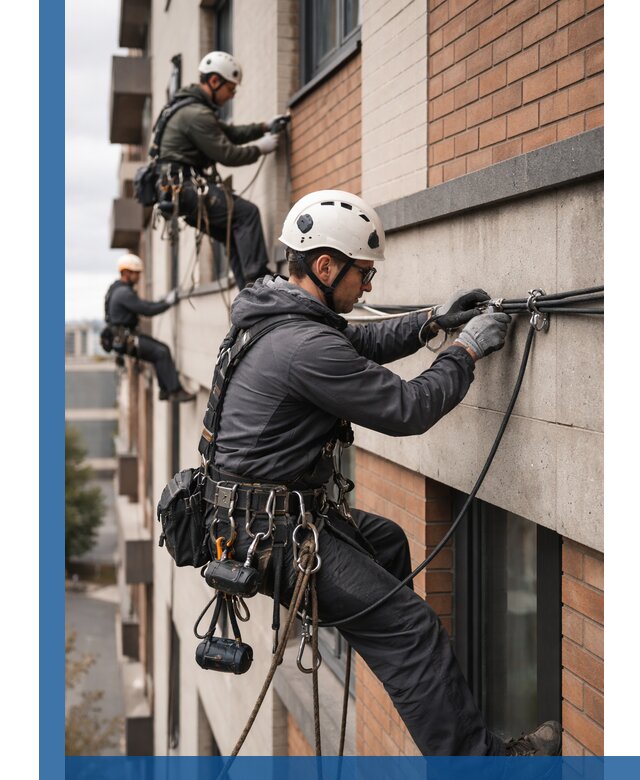 Крепление кабеля на фасаде монтаж и крепеж в Одинцове