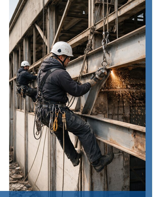 Демонтаж металлоконструкций на высоте в Одинцове от 6731р. |ВЫСОТНИК-Днц