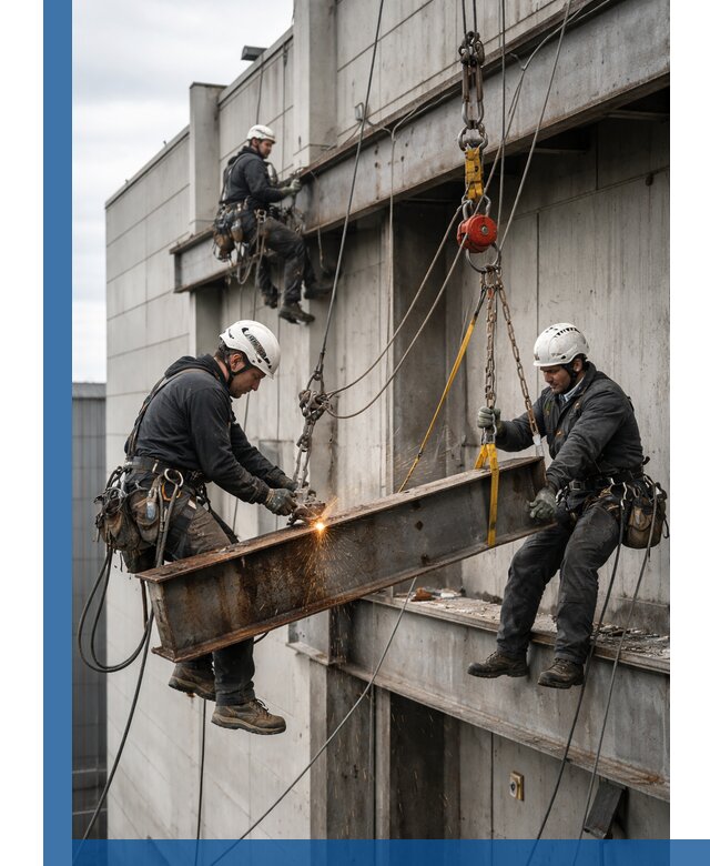 Демонтаж металлоконструкций на высоте в Одинцове под ключ