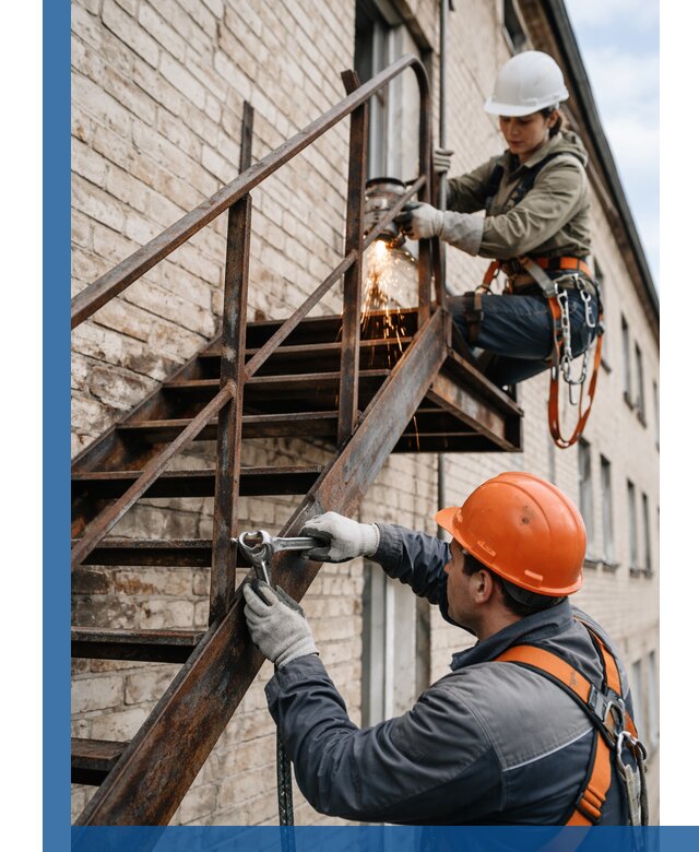 Ремонт и восстановление пожарных лестниц с выездом в Одинцове