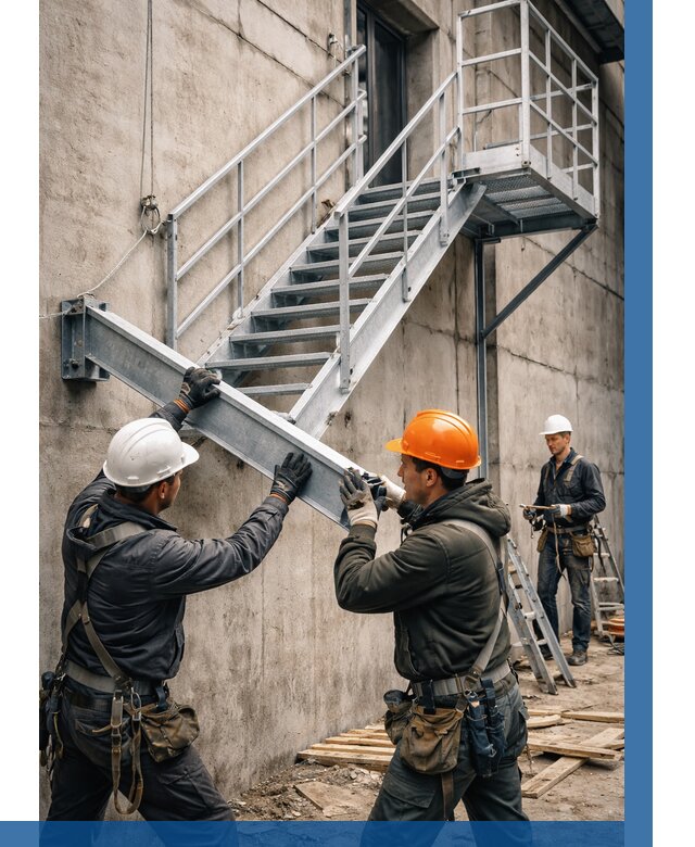 Монтаж металлических лестниц в Одинцове от 15534 р. | ВЫСОТНИК-Днц