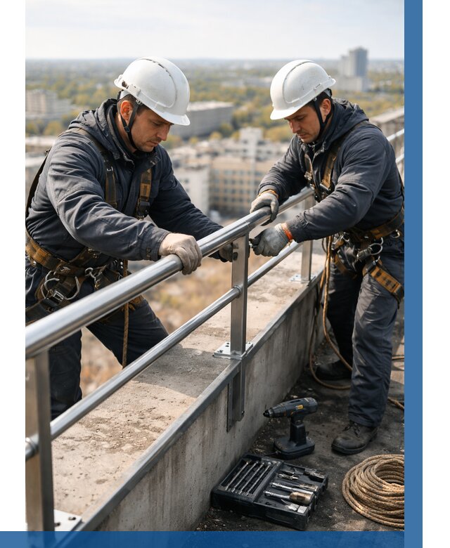 Монтаж перил на высоте в Одинцове от 2589 р. | ВЫСОТНИК-Днц