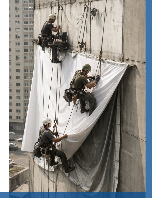 Замена баннерного полотна в Одинцове от 6731 р. | ВЫСОТНИК-Днц—заказать