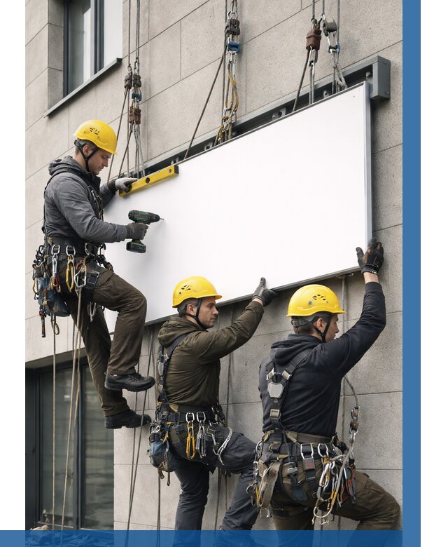 Монтаж рекламной вывески в Одинцове от 8285 р. | ВЫСОТНИК-Днц