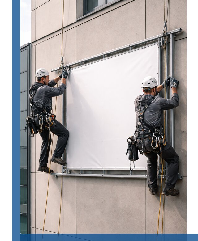 Монтаж наружной рекламной вывески в Одинцове под ключ