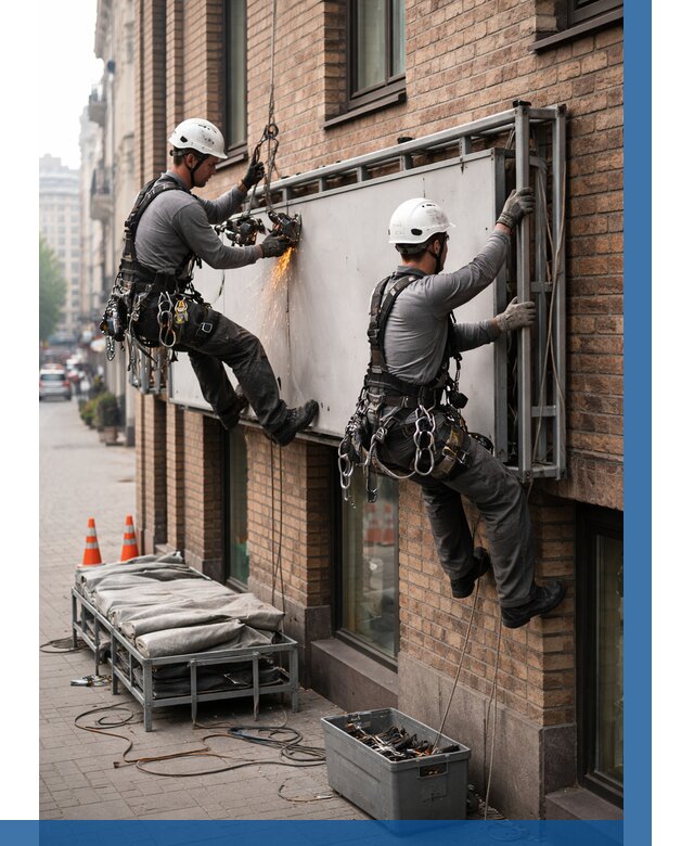 Демонтаж рекламной вывески в Одинцове от 6731 р. | ВЫСОТНИК-Днц