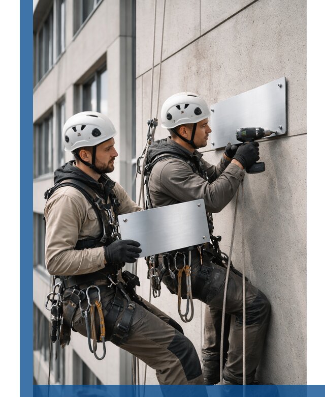 Монтаж табличек и указателей в Одинцове для зданий и сооружений