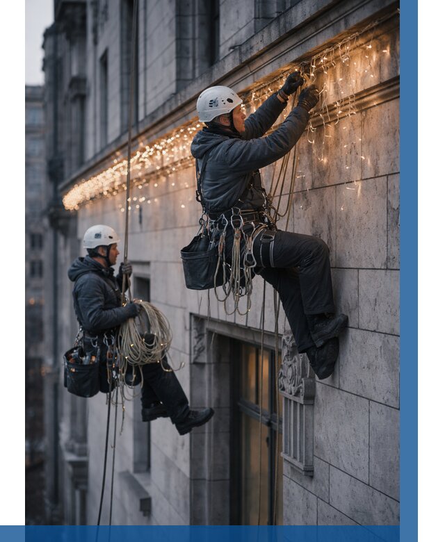 Монтаж новогодней иллюминации в Одинцове от 8803 р. | ВЫСОТНИК-Днц