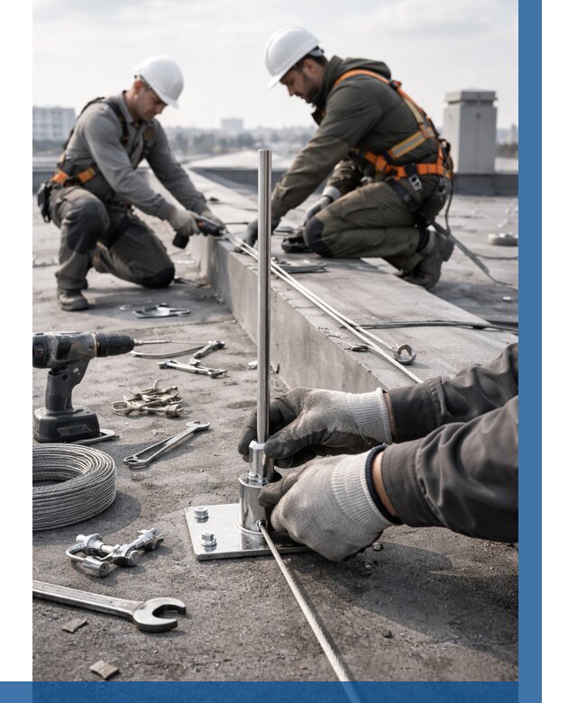 Монтаж молниезащиты на кровле в Одинцове цена от 25890 р. | ВЫСОТНИК-Днц