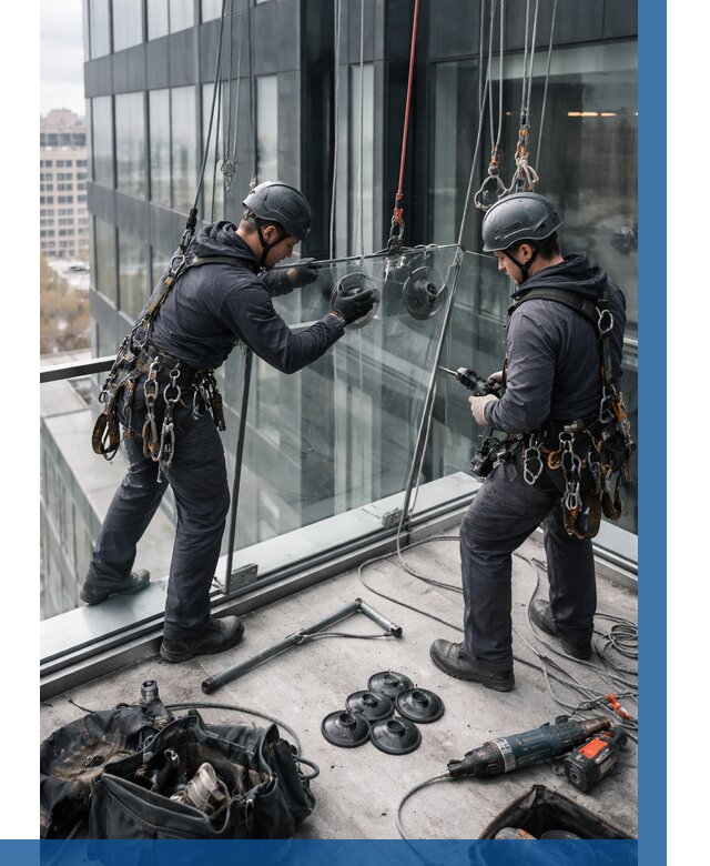 Монтаж стеклянных ограждений в Одинцове от 2589 р. | ВЫСОТНИК-Днц