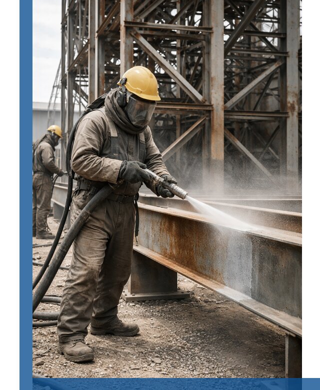 Пескоструйная очистка металлоконструкций в Одинцове промышленная