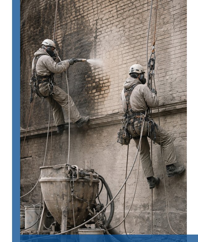 Пескоструйная очистка фасадов в Одинцове профессионально