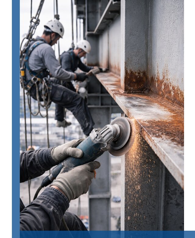 Зачистка металла от ржавчины и подготовка поверхностей в Одинцове