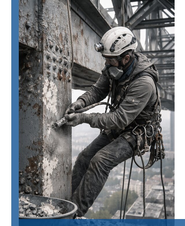 Удаление старой краски с металлических конструкций в Одинцове