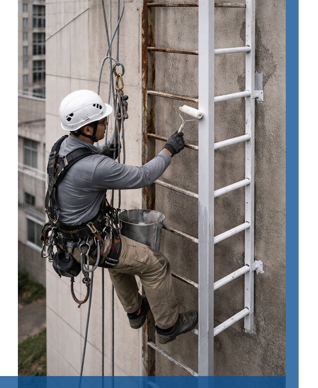 Покраска пожарных лестниц в Одинцове от 4660 р. | ВЫСОТНИК-Днц