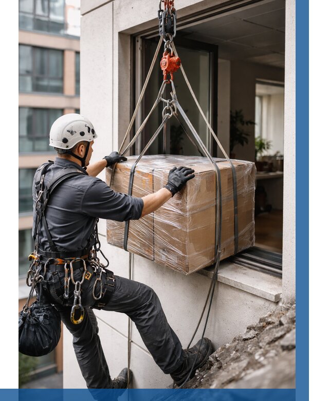 Подъем груза через окно в Одинцове от 4660 р. | ВЫСОТНИК-Днц