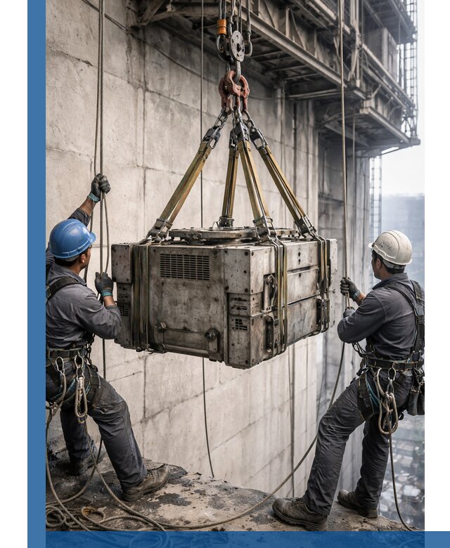 Такелажные работы на высоте, подъем и монтаж грузов в Одинцове