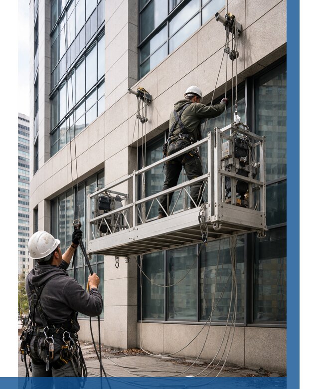 Монтаж и подъем фасадной люльки в Одинцове от 12427 р. | ВЫСОТНИК-Днц