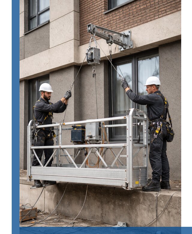 Монтаж и подъем фасадной люльки в Одинцове с гарантией безопасности