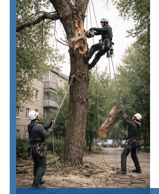 Срочное удаление аварийных деревьев в Одинцове с гарантией безопасности
