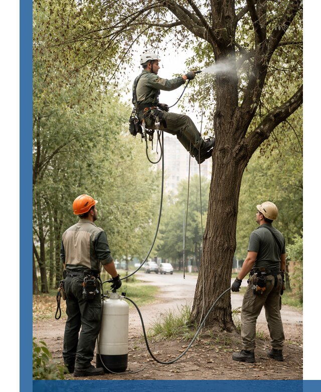 Обработка деревьев от вредителей в Одинцове профессиональная защита