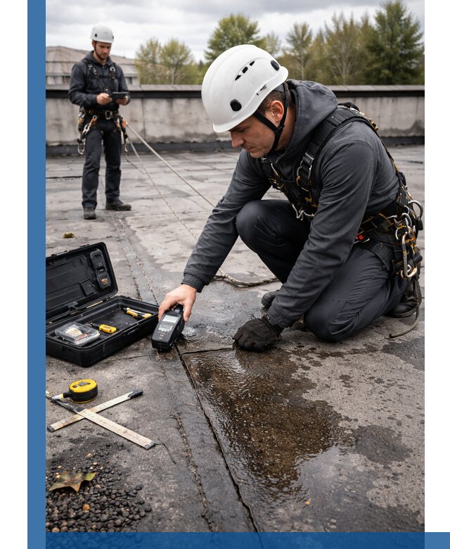 Обследование кровли на протечки и выявление дефектов в Одинцове