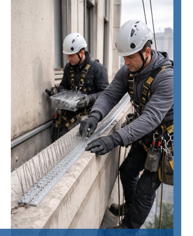 Установка шипов от птиц в Одинцове от 880 р. | ВЫСОТНИК-Днц